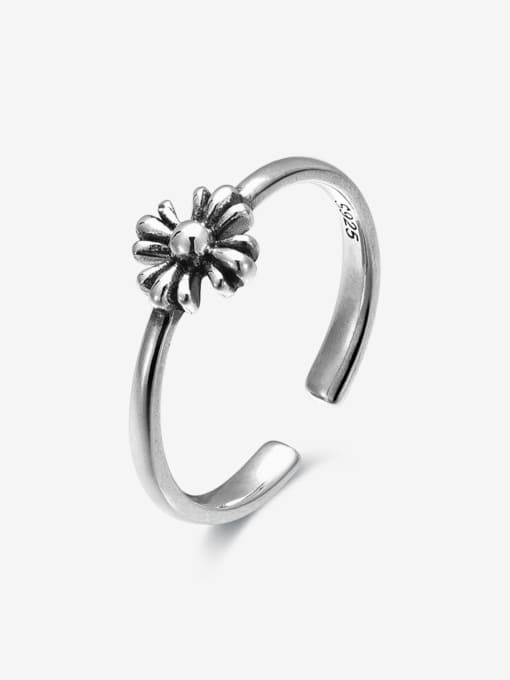 XBOX 925 Sterling Silver Flower Vintage Band Ring