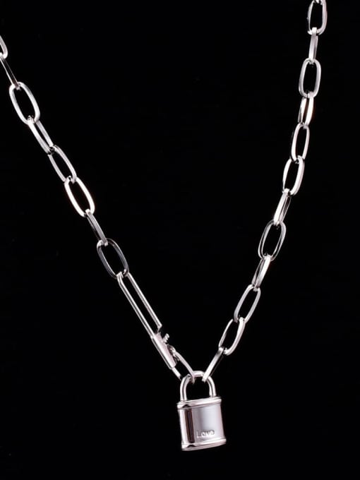 A TEEM Titanium smooth  Locket Vintage pendant Necklace 3