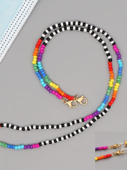 GZ N200005O Stainless steel Multi Color TOHAO  Bead  Bohemia Hand-woven Necklace