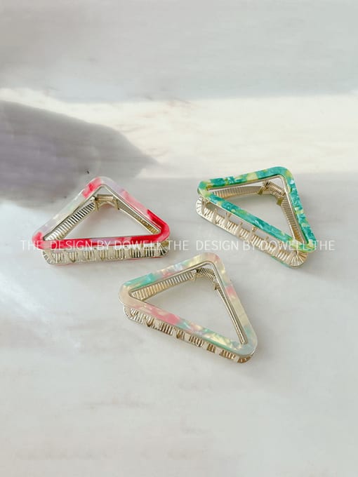 Chimera Cellulose Acetate Trend Triangle Alloy Multi Color Jaw Hair Claw 2