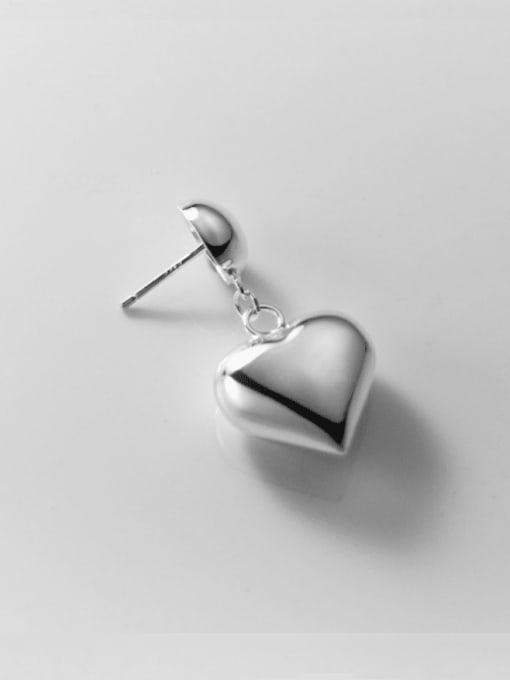 Rosh 925 Sterling Silver Heart Minimalist Drop Earring 3
