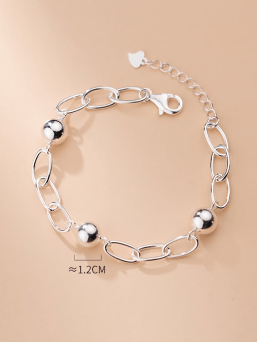 Rosh 925 Sterling Silver Geometric Minimalist Link Bracelet 1