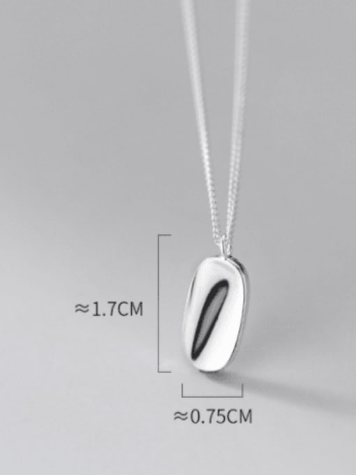 Rosh 925 Sterling Silver Smooth Geometric Minimalist Necklace 3