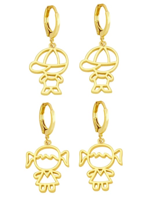 CC Brass Icon Cute Huggie Earring