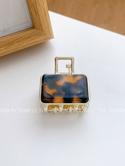 Coffee tortoise 3.3cm Cellulose Acetate Trend Geometric Alloy Jaw Hair Claw