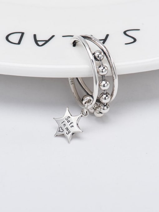 XBOX 925 Sterling Silver Star Vintage Stackable Ring 2