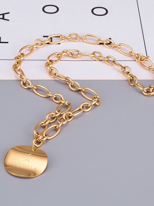 A TEEM Titanium smooth Round Minimalist pendant Necklace