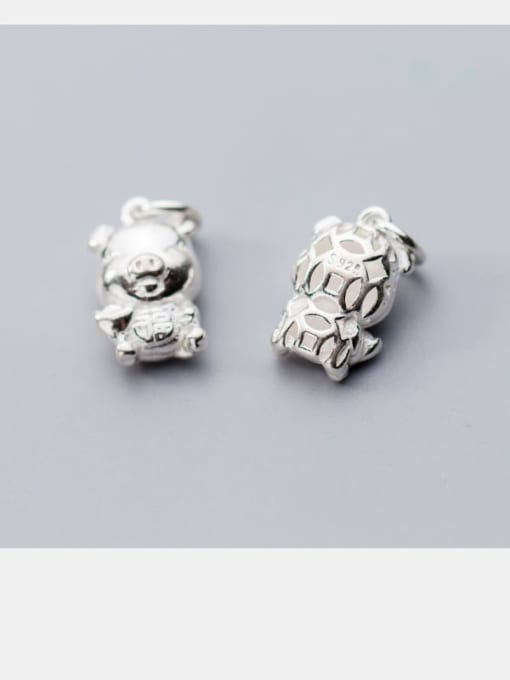 FAN 925 Sterling Silver With Cute Pig Pendant  Diy Jewelry Accessories 2