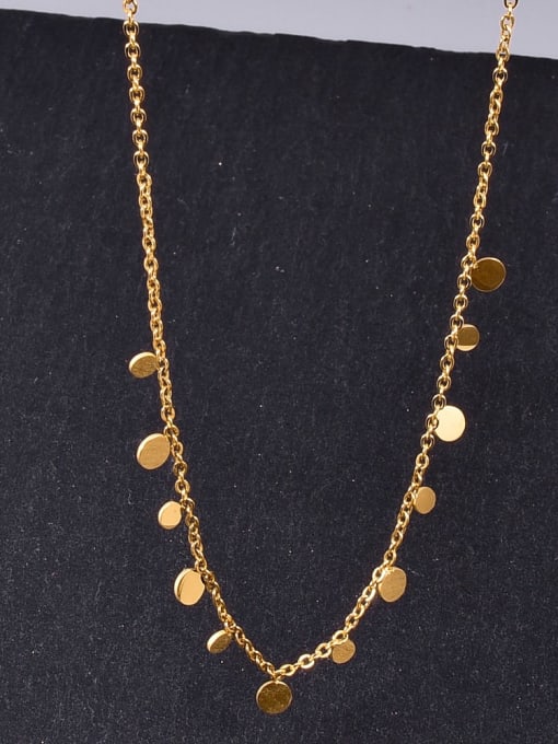 A TEEM Titanium Smooth Round Minimalist pendant Necklace
