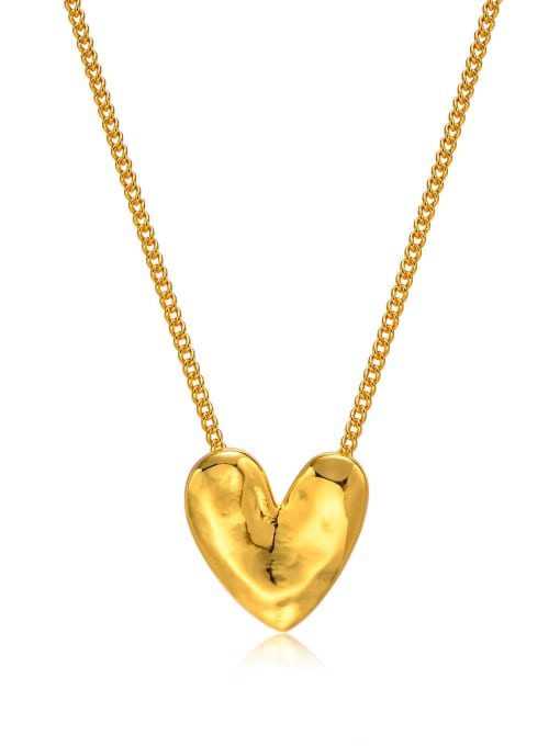 CONG Brass Heart Minimalist Necklace