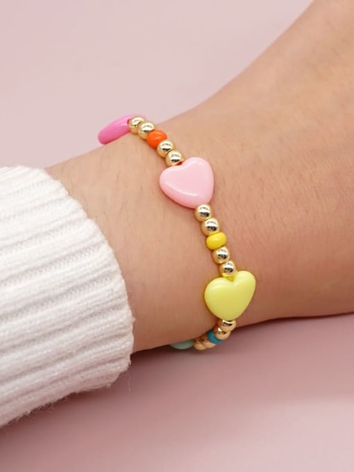 Roxi Zinc Alloy Acrylic Heart Bohemia Beaded Bracelet 1