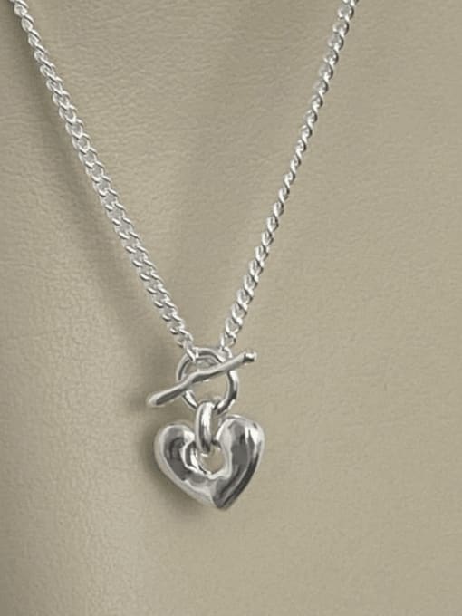 Boomer Cat 925 Sterling Silver Heart Minimalist Necklace 0