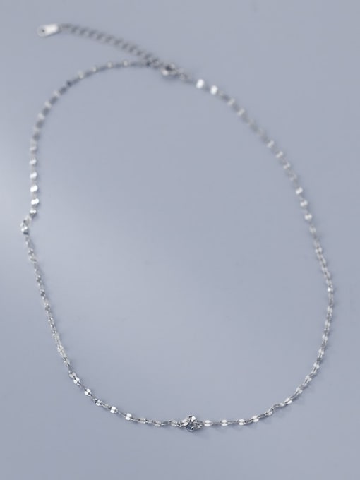 Rosh 925 Sterling Silver Irregular Minimalist Cable Chain 0