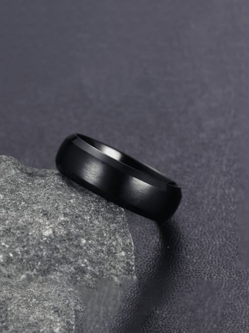 CONG Titanium Steel Round Minimalist Band Ring 4
