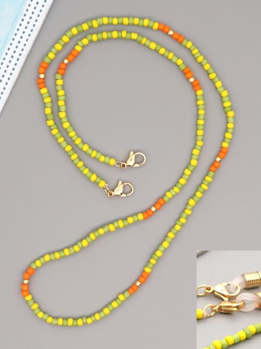 GZ N200005C Stainless steel Multi Color TOHAO  Bead  Bohemia Hand-woven Necklace