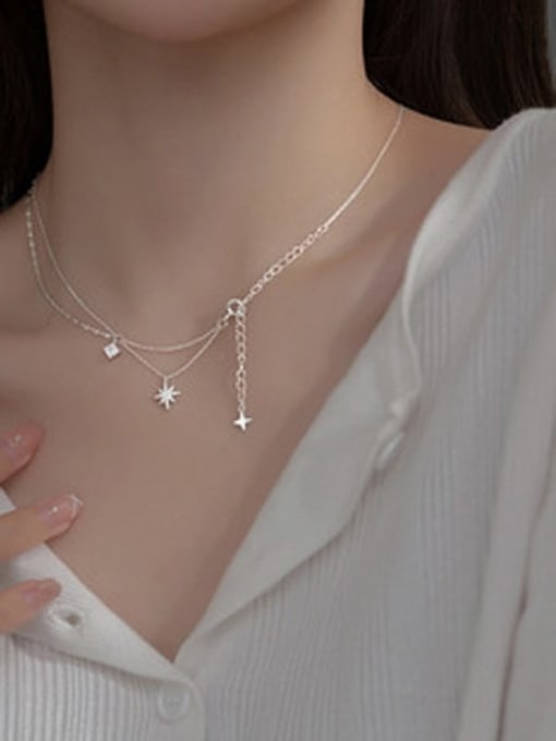 Rosh 925 Sterling Silver Star Minimalist Necklace 2
