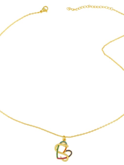 CC Brass Cubic Zirconia Heart Vintage Necklace 3