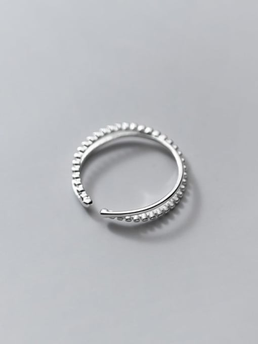 Rosh 925 Sterling Silver Irregular Minimalist Band Ring 4