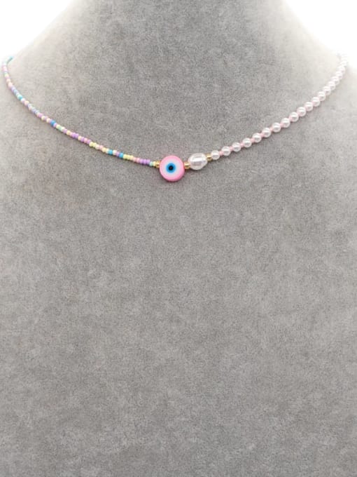 Roxi Miyuki Millet Bead Multi Color Evil Eye Bohemia  Handmade Beaded Necklace 1