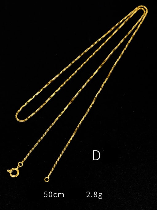 D style 50cm Alloy Geometric Minimalist Bead Chain
