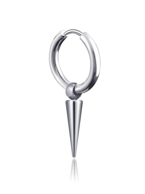 Ear buckle single point long steel Titanium Irregular Minimalist Stud Earring