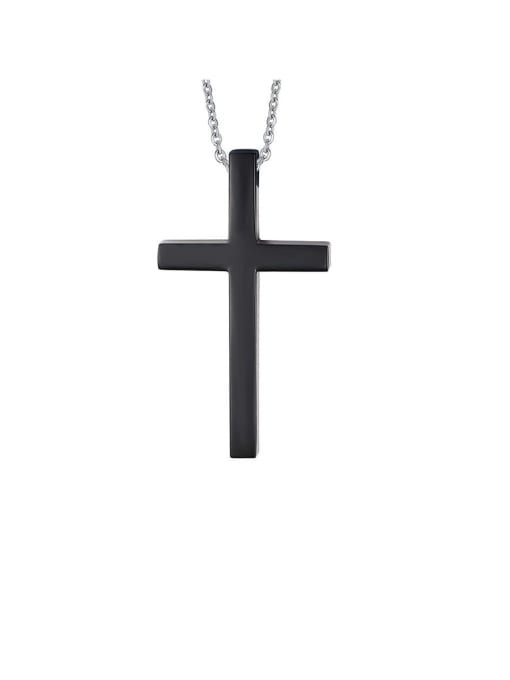 CONG Titanium Cross Minimalist Regligious Necklace 0