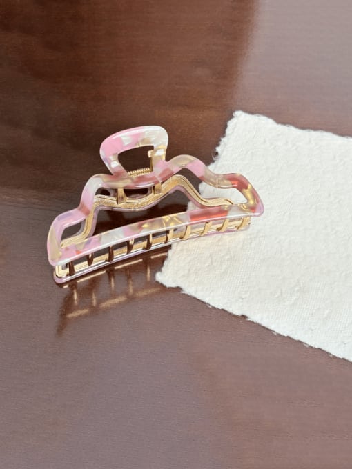 Crushed pollen 10cm Cellulose Acetate Minimalist Geometric Alloy Jaw Hair Claw