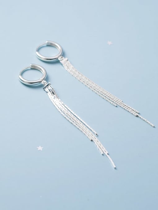 Rosh 925 Sterling Silver Tassel Minimalist Threader Earring 2