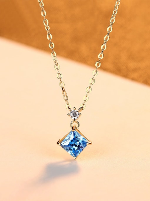 CCUI 14k Gold simple Diamond Pendant Necklace 2