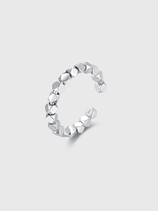 MODN 925 Sterling Silver Geometric Bead Dainty Band Ring 0