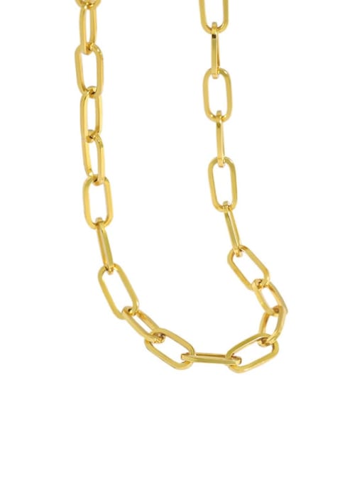 golden 925 Sterling Silver Hollow Geometric Chain Vintage Necklace