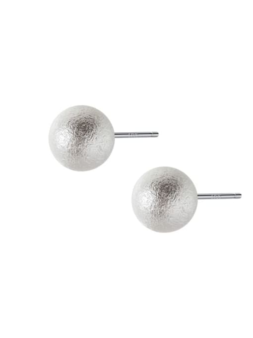 Rosh 925 Sterling Silver Round  bead Minimalist Stud Earring 4