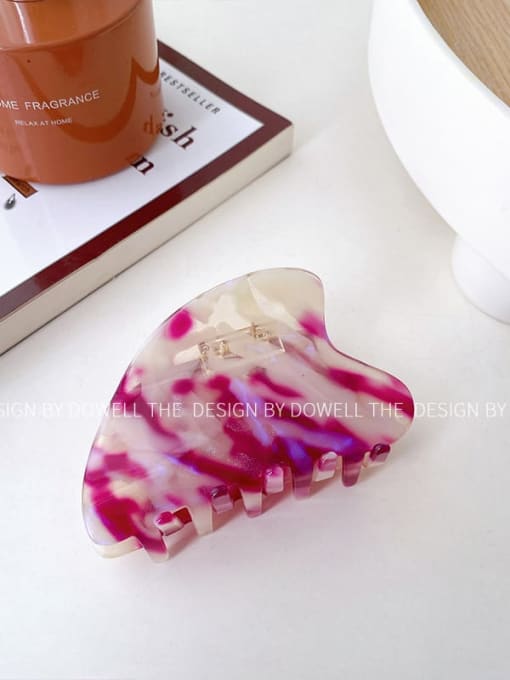 Sunset red 8.8cm Cellulose Acetate Trend Geometric Alloy Multi Color Jaw Hair Claw