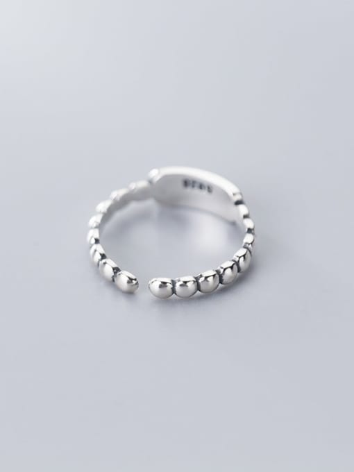 Rosh 925 Sterling Silver Letter Minimalist  Free size Ring 2