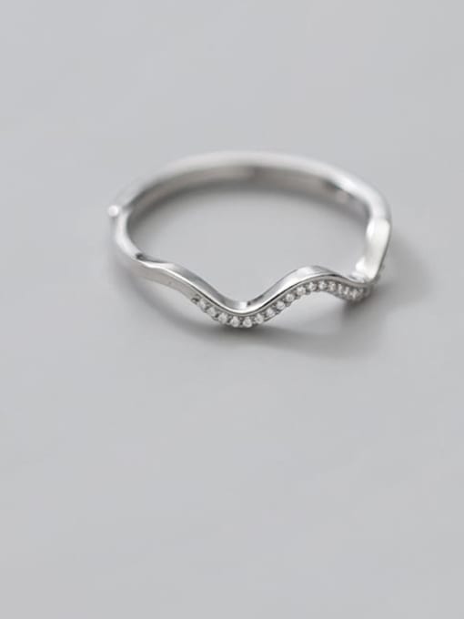 Rosh 925 Sterling Silver Irregular Minimalist Band Ring 2