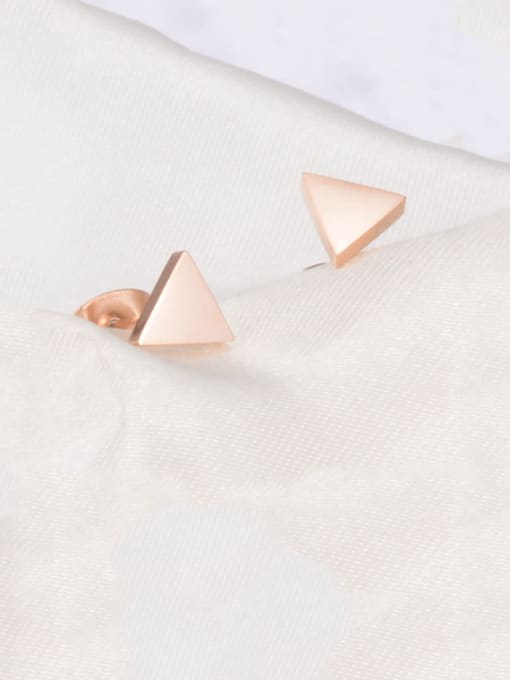 A TEEM Titanium Triangle Minimalist Stud Earring 0