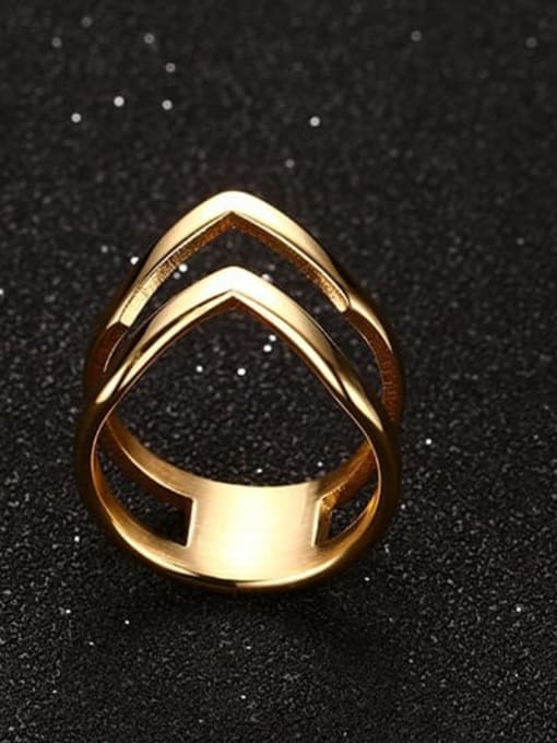 CONG Titanium Steel Geometric Minimalist Band Ring 4
