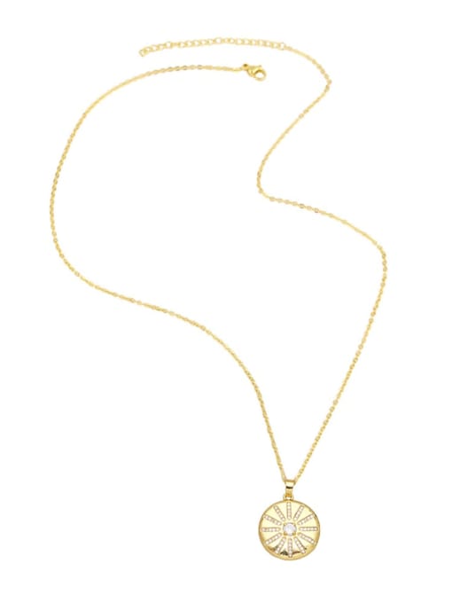 CC Brass Cubic Zirconia Star Vintage Geometric Pendant Necklace 3