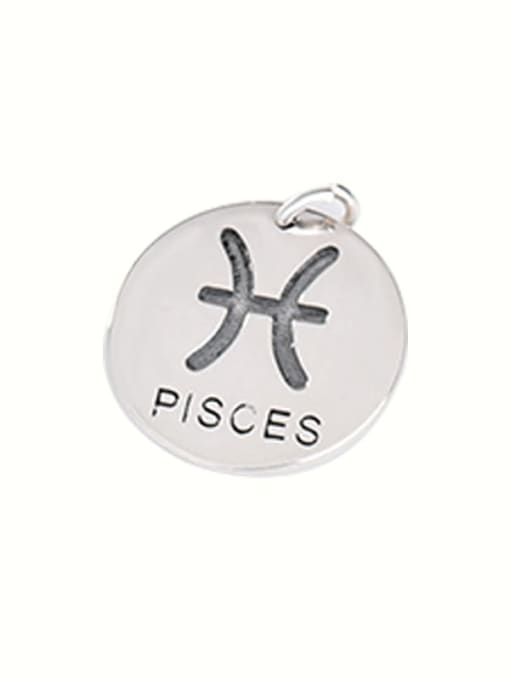 Pisces (without chain) 925 Sterling Silver Constellation Vintage Necklace