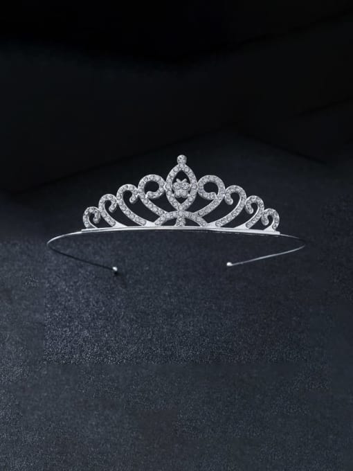 Style 8 Alloy Cubic Zirconia Trend Crown  Hair Fascinator