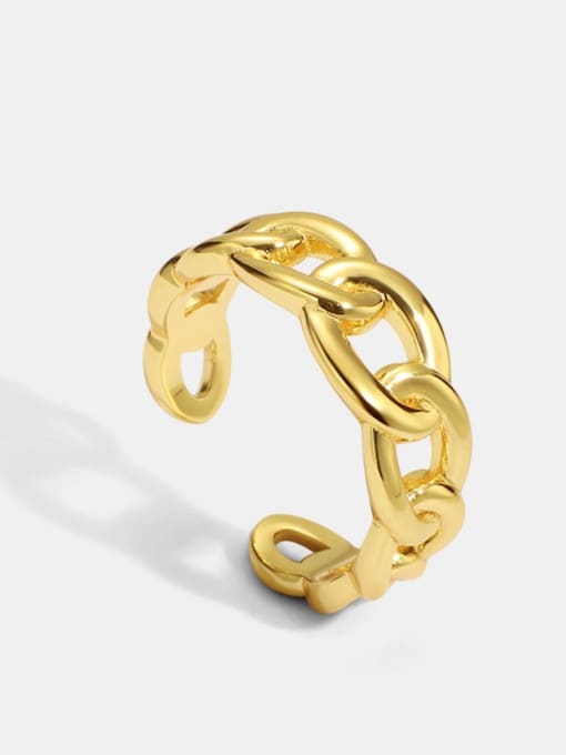 CHARME Brass Hollow Geometric Minimalist Band Ring