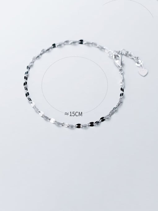 Rosh 925 sterling silver  minimalist  Chain strand bracelet 2