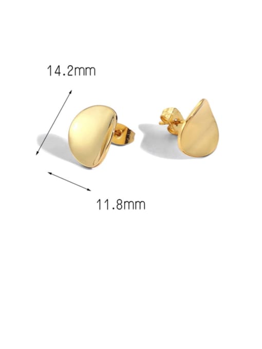 CHARME Brass Geometric Vintage Stud Earring 4