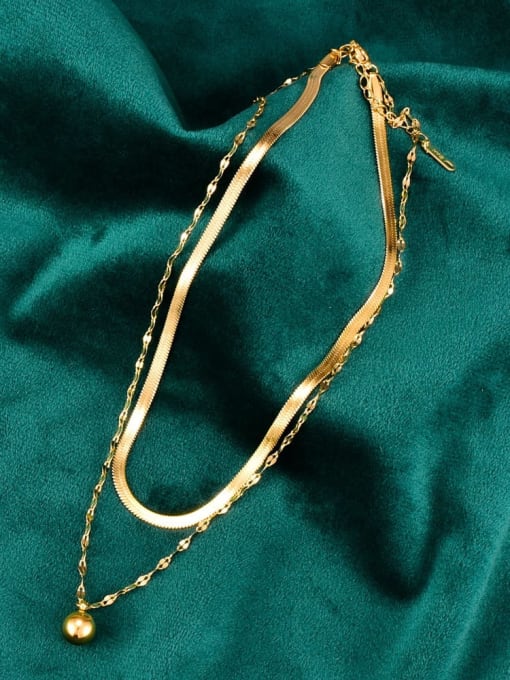 A TEEM Titanium Heart Minimalist Multi Strand Necklace 0