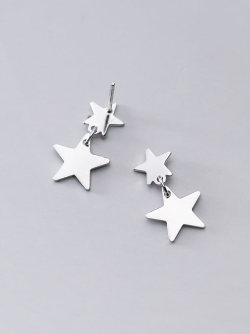 Rosh 925 Sterling Silver Star Minimalist Drop Earring 1