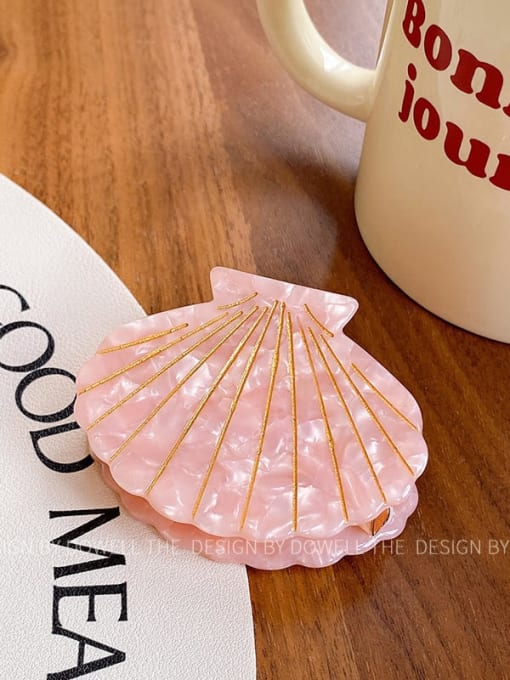 Shell Pink 6.3cm Cellulose Acetate Trend Animal Multi Color Jaw Hair Claw