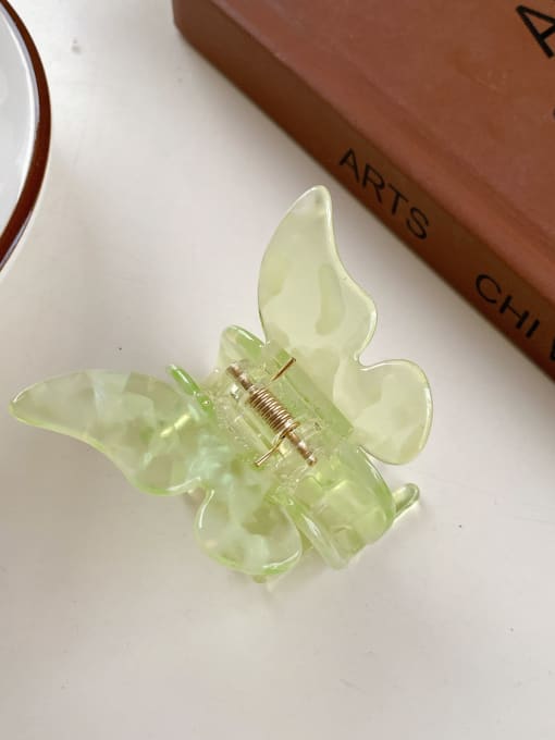 Apple green Cellulose Acetate Trend Butterfly Alloy Jaw Hair Claw