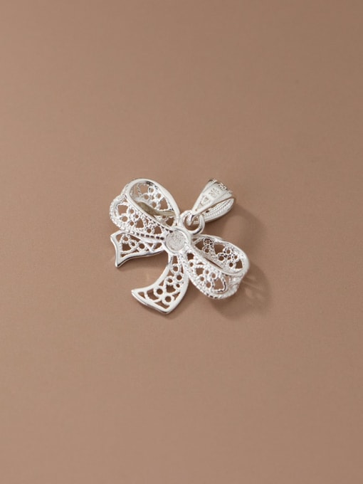 Rosh 925 Sterling Silver Minimalist Butterfly  Flower Pendant 2