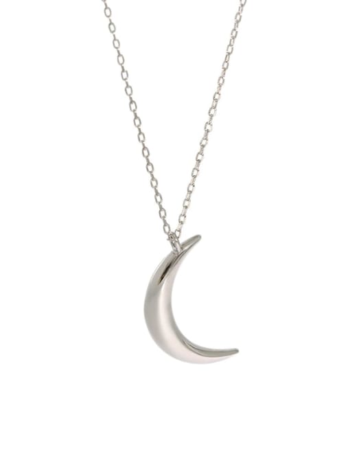 DAKA 925 Sterling Silver Moon Minimalist pendant Necklace 4