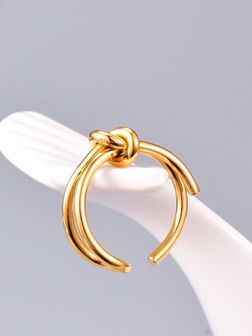 A TEEM Titanium Knot Minimalist Band Ring 3